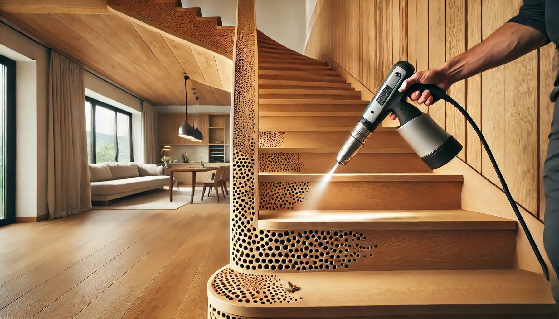 Holzwurm in Treppe bekämpfen